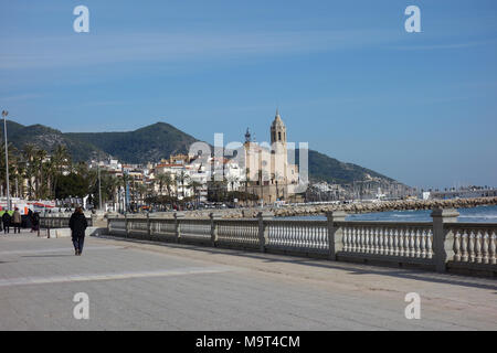 Sitges Badeort in der Nähe von Barcelona Katalonien Stockfoto