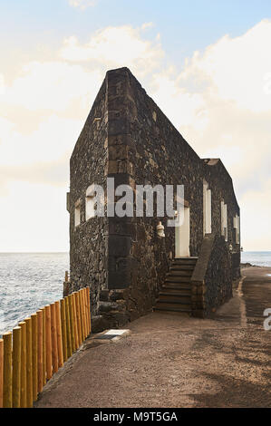 Punta Grande Hotel, das kleinste Hotel der Welt, an der Insel El Hierro (Kanarische Inseln, Spanien) Stockfoto