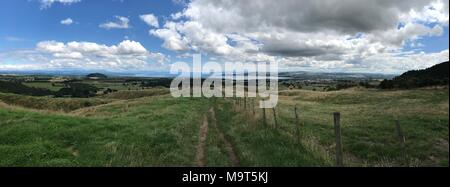 Vista von Taupo umgibt, vom Berg Tauhara Stockfoto