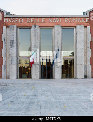 Nemi. Latium. Italien. Museo delle Navi Romane di Nemi. Stockfoto