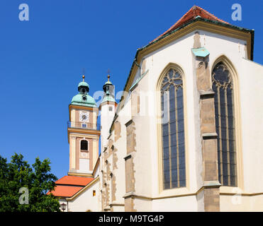 Stajerska Maribor, Slowenien. Kathedrale des Hl. Johannes des Täufers (Stolnica svetega Janeza Krstnika - 15 thC, Gothic) in Slomskov trg Stockfoto