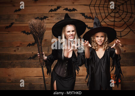 Herbst Mutter Mutter Tochter Familie Kind Park Baby glückliche Menschen