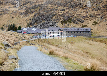 Pen-Y-Pass Jugendherberge, Snowdonia, North Wales, UK Stockfoto