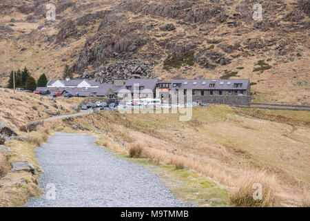 Pen-Y-Pass Jugendherberge, Snowdonia, North Wales, UK Stockfoto