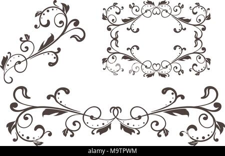 Florale filigrane Ornament Stock Vektor