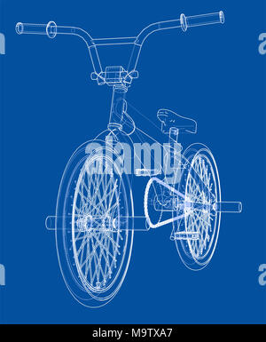 Fahrrad bmx. 3D-Rendering Stockfoto