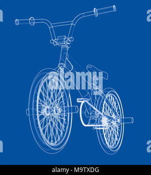 Fahrrad bmx. 3D-Rendering Stockfoto