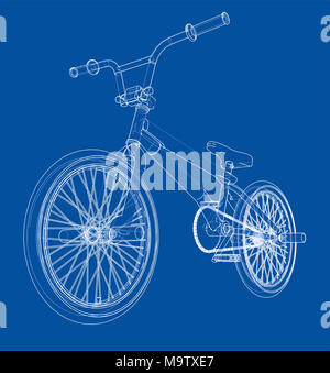 Fahrrad bmx. 3D-Rendering Stockfoto