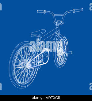 Fahrrad bmx. 3D-Rendering Stockfoto