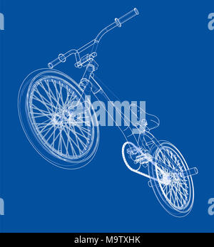 Fahrrad bmx. 3D-Rendering Stockfoto