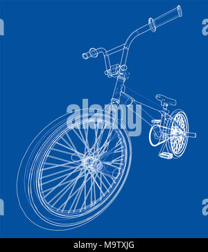 Fahrrad bmx. 3D-Rendering Stockfoto