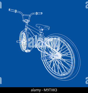 Fahrrad bmx. 3D-Rendering Stockfoto