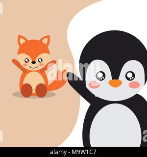 niedlichen Tier cartoon Stock Vektor