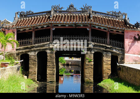 Hoi an Stadt - highlight einer jeden Reise nach Vietnam. Japanische bedeckt Brücke - der UNESCO.  Vietnam Stockfoto