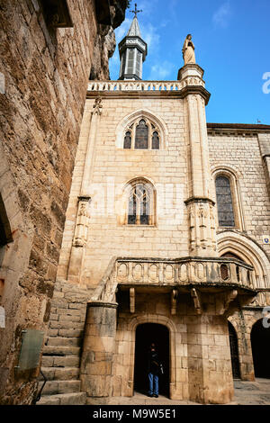 La Chapelle Notre-Dame in Rocamadour in Südfrankreich. Für die Cité Réligieuse Komplex der religiösen Gebäude bekannt. Stockfoto