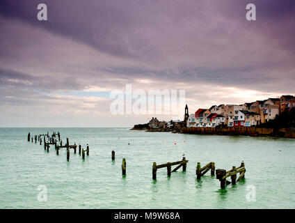 Der alte Pier, Swanage, Dorset, Großbritannien Stockfoto