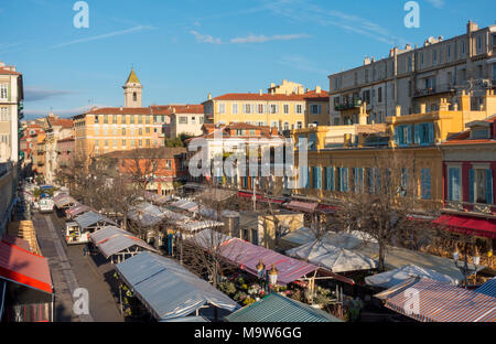 Schönen Blumenmarkt, Cours Saleya, Frankreich Stockfoto