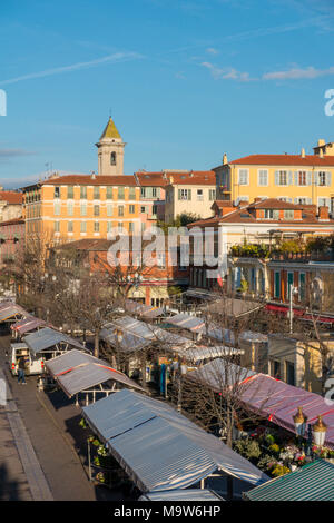 Schönen Blumenmarkt, Cours Saleya, Frankreich Stockfoto