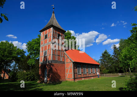 St. Nikolai Kapelle in Haar, Amt Neuhaus, Niedersachsen, Deutschland, Europa Stockfoto
