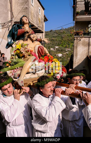 Nocera Terinese (Italien) - Der processione dell'Addolorata im Ostern Karsamstag Stockfoto