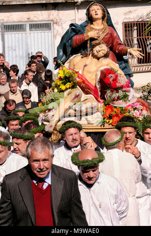 Nocera Terinese (Italien) - Der processione dell'Addolorata im Ostern Karsamstag Stockfoto