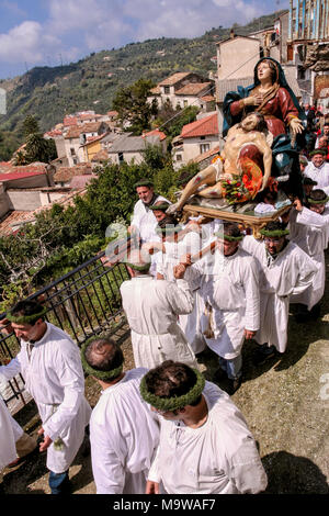 Nocera Terinese (Italien) - Der processione dell'Addolorata im Ostern Karsamstag Stockfoto