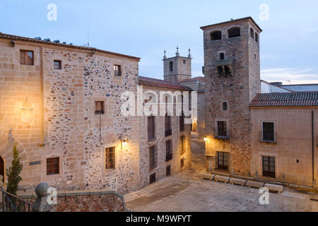 Das historische Stadtzentrum von Caceres monumentale Stadt in der Extremadura, Spanien Stockfoto