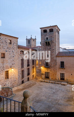 Das historische Stadtzentrum von Caceres monumentale Stadt in der Extremadura, Spanien Stockfoto