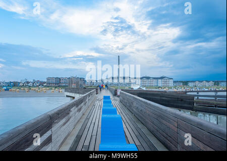 Pier, Heiligenhafen, Ostsee, Schleswig-Holstein, Deutschland, Europa Stockfoto