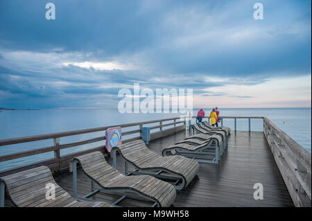 Pier, Heiligenhafen, Ostsee, Schleswig-Holstein, Deutschland, Europa Stockfoto