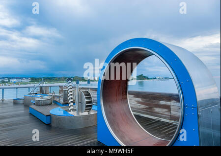 Pier, Heiligenhafen, Ostsee, Schleswig-Holstein, Deutschland, Europa Stockfoto