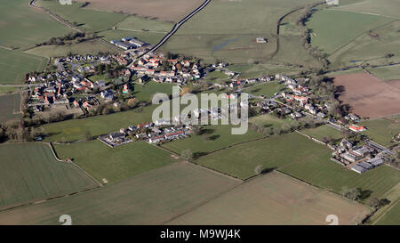 Luftaufnahme von aldbrough St. John in der Nähe von Richmond, North Yorkshire, Großbritannien Stockfoto