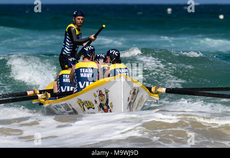 Australische Surf Ruderer Liga Wettbewerb Stockfoto