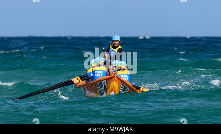 Australische Surf Ruderer Liga Wettbewerb Stockfoto