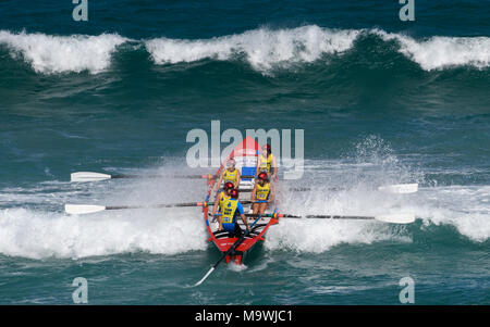 Australische Surf Ruderer Liga Wettbewerb Stockfoto