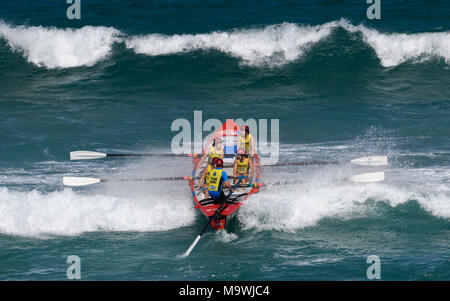 Australische Surf Ruderer Liga Wettbewerb Stockfoto