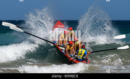 Australische Surf Ruderer Liga Wettbewerb Stockfoto