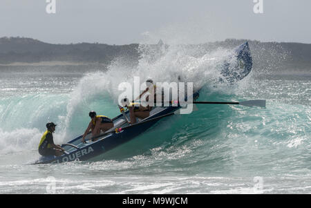 Australische Surf Ruderer Liga Wettbewerb Stockfoto