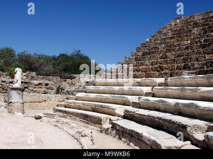 Das Amphitheater von SALAMIS. Alte römische Stadt Ruinen. Nordzypern Stockfoto