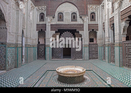 Medersa Bou Inania, Meknes. Marokko Stockfoto