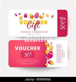 Ostern Verkauf Banner Vorlage Hintergrund. Kann für Gutschein, Wallpaper, Flyer, Einladungen, Poster, Broschüre, Coupon Rabatt verwendet werden, Grußkarte, Stock Vektor
