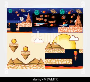 Video Game Szene Symbole Vector Illustration Design Stock Vektor