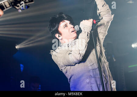 Belfast, Nordirland, Großbritannien. Am 28. März 2018. Gary Numan gespielt Belfast Limelight Club als Teil seiner UK-Tour Foto: Sean Harkin/Alamy leben Nachrichten Stockfoto