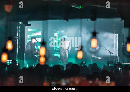 Belfast, Nordirland, Großbritannien. Am 28. März 2018. Gary Numan gespielt Belfast Limelight Club als Teil seiner UK-Tour Foto: Sean Harkin/Alamy leben Nachrichten Stockfoto