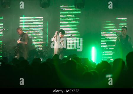 Belfast, Nordirland, Großbritannien. Am 28. März 2018. Gary Numan gespielt Belfast Limelight Club als Teil seiner UK-Tour Foto: Sean Harkin/Alamy leben Nachrichten Stockfoto