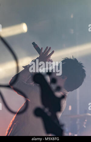 Belfast, Nordirland, Großbritannien. Am 28. März 2018. Gary Numan gespielt Belfast Limelight Club als Teil seiner UK-Tour Foto: Sean Harkin/Alamy leben Nachrichten Stockfoto