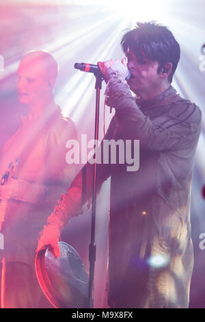 Belfast, Nordirland, Großbritannien. Am 28. März 2018. Gary Numan gespielt Belfast Limelight Club als Teil seiner UK-Tour Foto: Sean Harkin/Alamy leben Nachrichten Stockfoto
