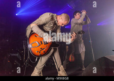Belfast, Nordirland, Großbritannien. Am 28. März 2018. Gary Numan gespielt Belfast Limelight Club als Teil seiner UK-Tour Foto: Sean Harkin/Alamy leben Nachrichten Stockfoto