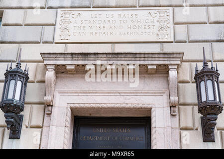 WASHINGTON, DC - 14. MÄRZ 2018: Department of Commerce in Washington, DC Stockfoto