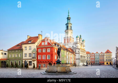 Marktplatz in der Altstadt von Posen, Polen. Stockfoto